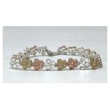 925 tricolor Sterling bracelet