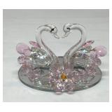 Crystal Swans pink feathers 5