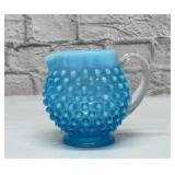 Fenton glass hobnail pitcher 4.5