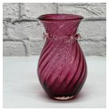 Pilgrim glass cranberry vase 5.5