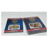 6 State Quarters sealed with stamps