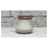VTG Buffalo China red transferware pitcher
