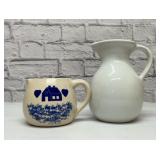 2 Pottery pitchers