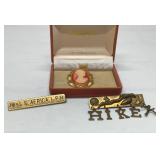 VTG pins, cameo brooch