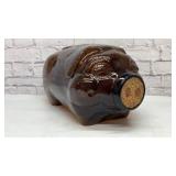 Huge Glass Pig Bottle, cork nose