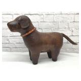 Leather dog footstool