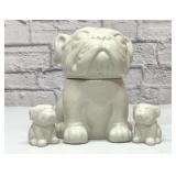 French bulldog cookie jar, salt/pepper
