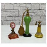 3 Czechoslovakian perfume atomizers
