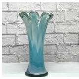 Art glass blue vase 11