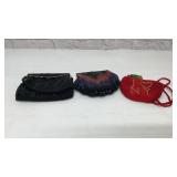 3 evening bags, heavily beaded 7