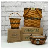 3 LONGABERGER COLLECTOR CLUB BASKETS