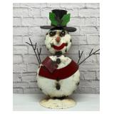 Lg metal snowman 24
