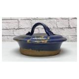 Lg pottery casserole with lid