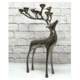 Metal deer candelabra large 20 inches