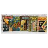 5 assorted raw DC comic books