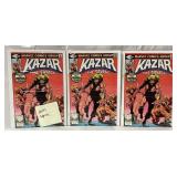 3 marvel Kazar, the savage #1ï¿½s