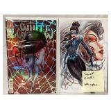 2 absolute Comics white widow signed