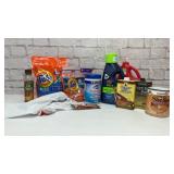 Assorted household cleaners, wood refinisher