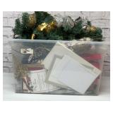 Large tote full of Christmas decor