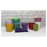 Assorted garden pots