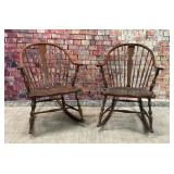 2 NEW ENGLAND WINDSOR ROCKING CHAIRS