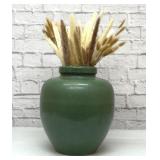 Lg Green pottery vase 14ï¿½ï¿½