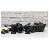 2 VTG cameras Nikon D 50, Olympus OM 10
