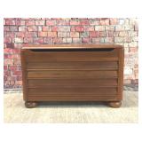 Blanket chest, bun feet, side handles