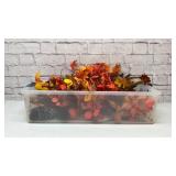 Tote full of autumn silk flowers