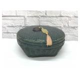Asian basket with jade dragon charm