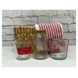 Eagle mason jar, two anchor hocking measures