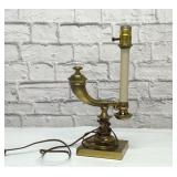Brass powderhorndesk lamp