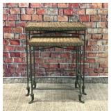 Wicker nesting tables