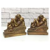 Michelangelo book ends, ï¿½ï¿½NIGHTï¿½ï¿½ Bronze clad