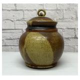 Lg pottery jar with lid 13ï¿½ï¿½