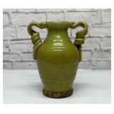 Celadon green pottery vase crackled glaze 10ï¿½ï¿½