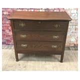 Antique three drawer dresser