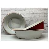 3 ENAMELWARE WAS TUBS 19