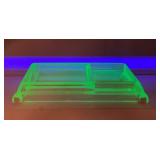 Uranium glass desk plate