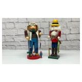 2 FISHERMAN NUTCRACKERS