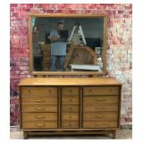 SUMPTER Mid-century modern dresser with mirror