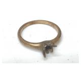10k yellow gold scrap ring setting 2.10g