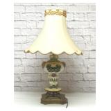 Antique porcelain decorated lamp 28
