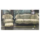 VTG sofa and chair, stool