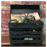 Tackle box full, reels, lures