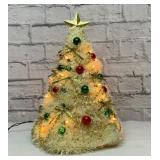 VTG LIGHTED TINSEL TREE