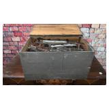 Crate full of model train track