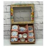 Childs VTG tea set blue transferware