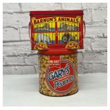 VTG tins animal crackers, Gary