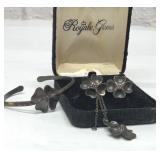 Sterling silver dogwood necklace earrings bracelet